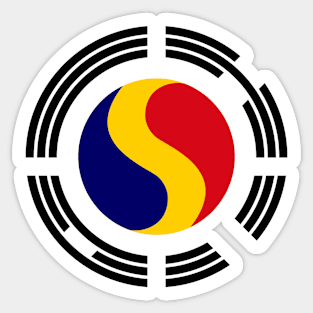 Korean Romanian Multinational Patriot Flag Series Sticker